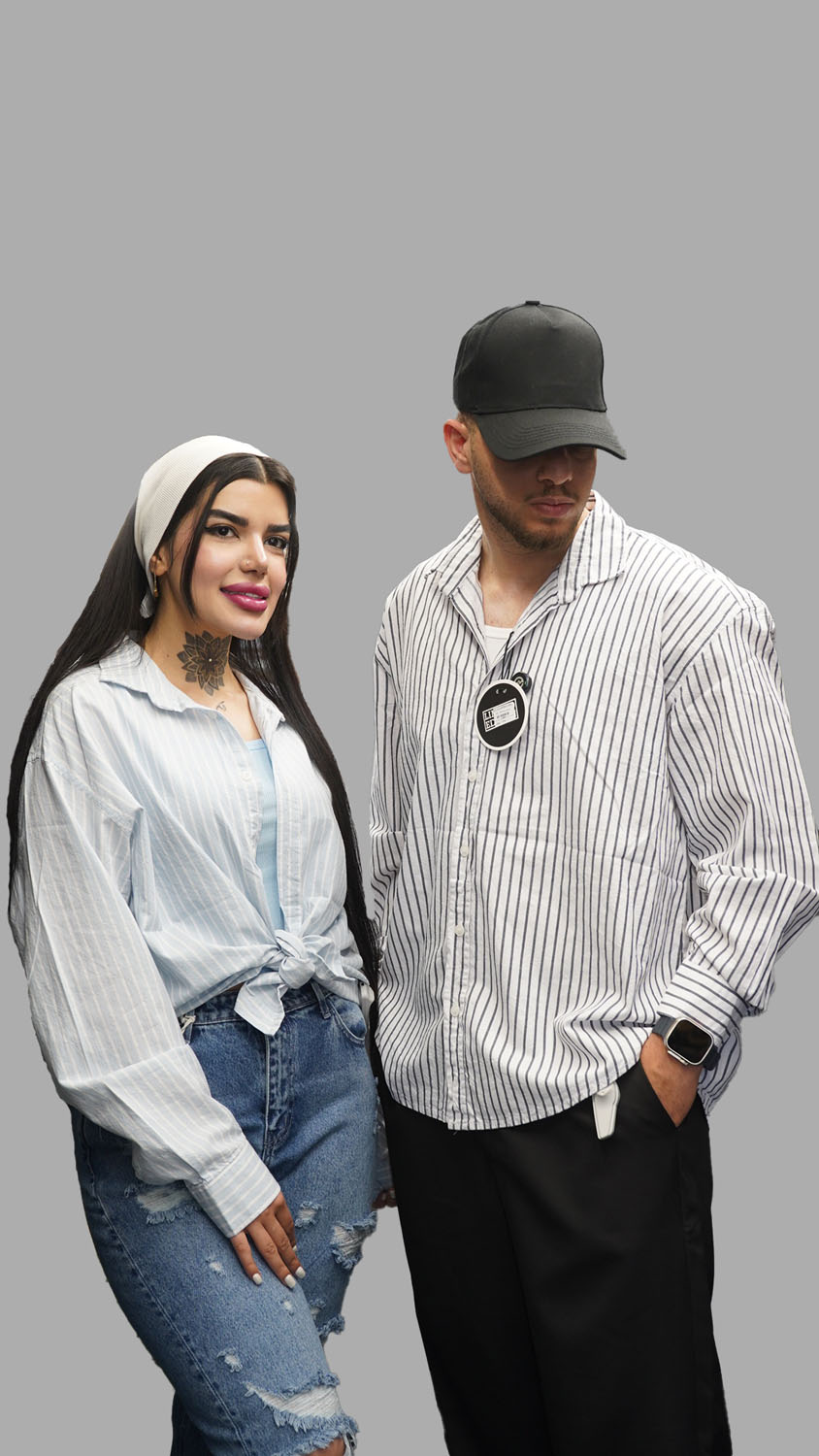 پیراهن راه راه آستین بلند